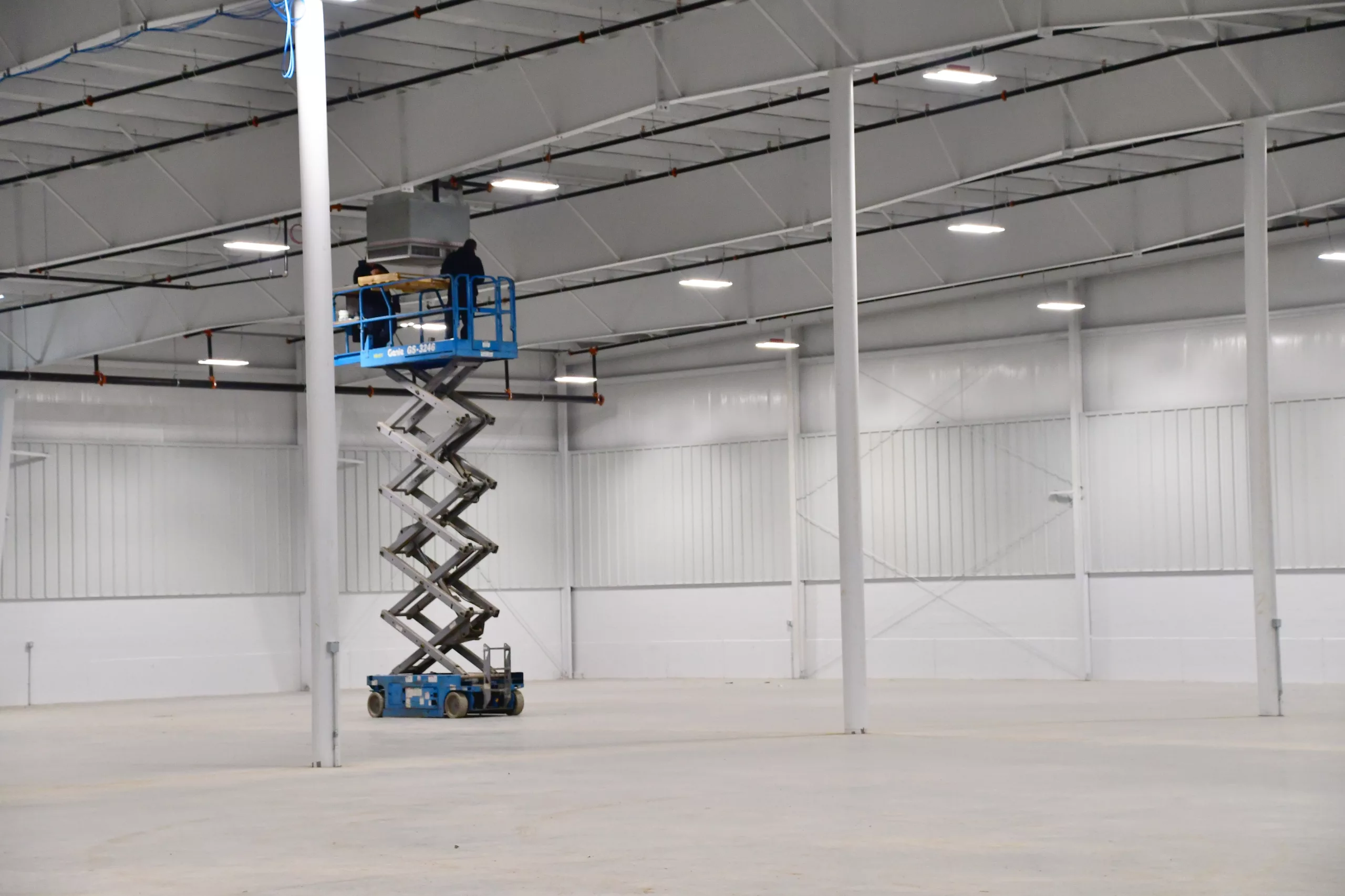 Warehouse Is Installing Led High Bay Lights
