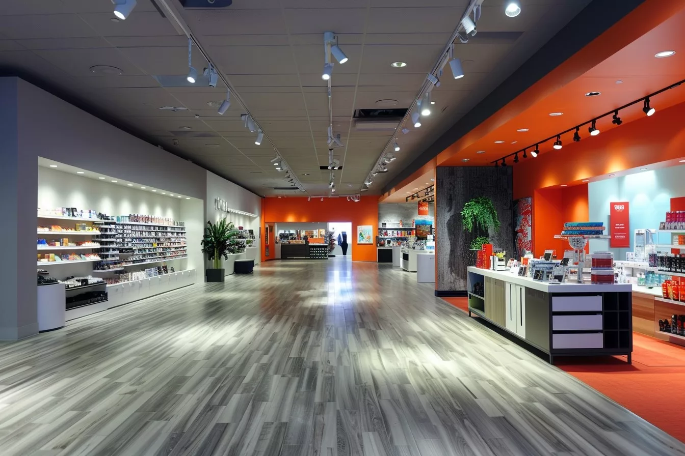 A photo of IC-rated can lights installed in a retail store, demonstrating how they enhance the shopping experience with well-lit aisles and attractive lighting.While safety and energy efficiency are compelling reasons to stock