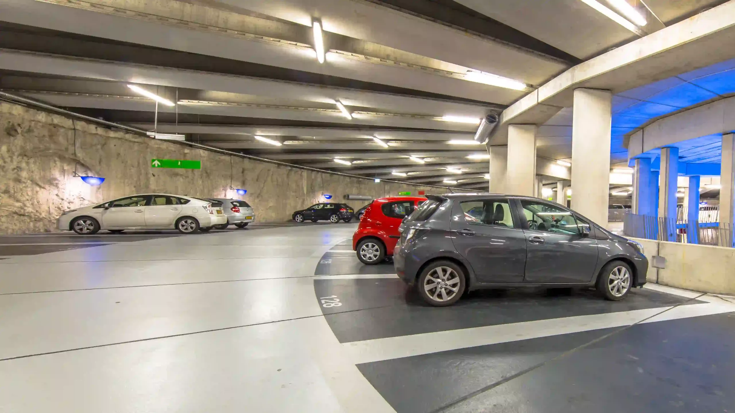 A Parking Lot Equipped With Intelligent Lighting Control System