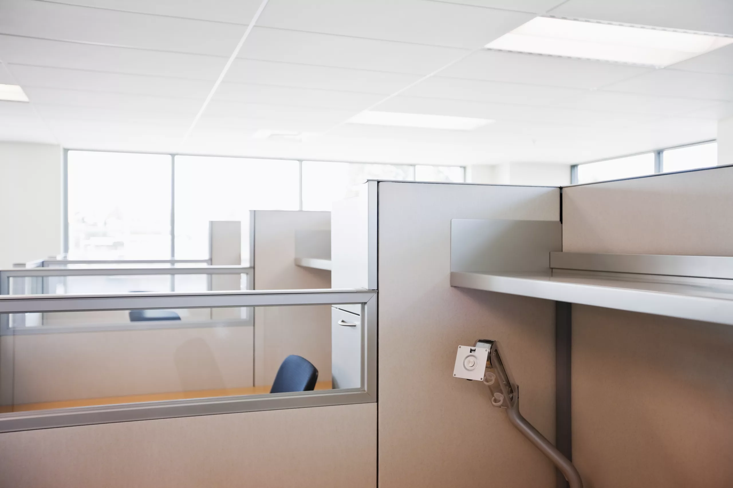 Display panel lights provide an even lighting effect in an office environment, reducing glare and enhancing visual comfort.