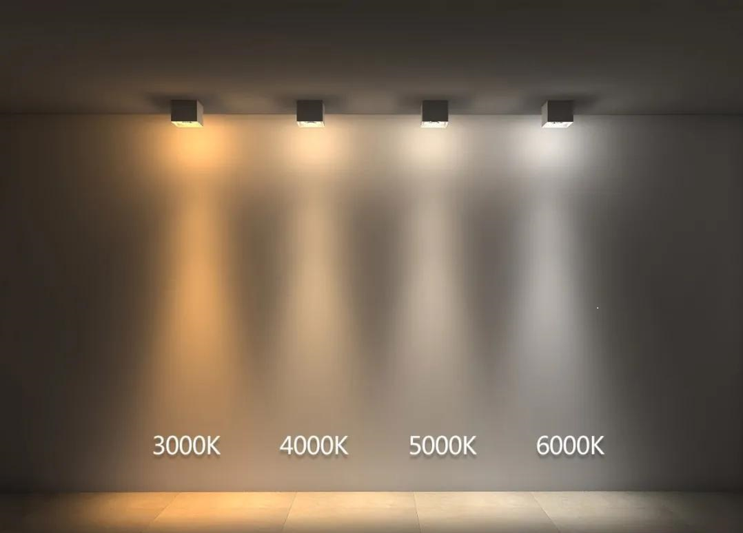 Show The Difference Between 3000k, 4000k, 5000k And 6000k Color Temperatures