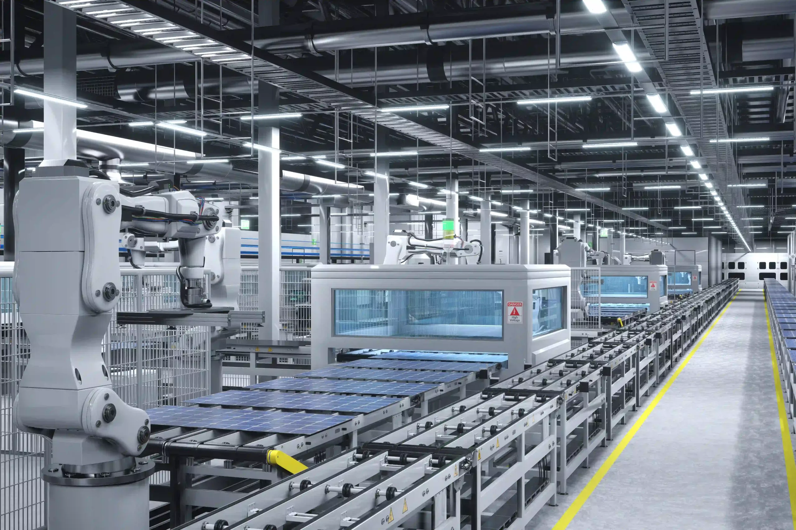 High Bay Lighting Ensures Bright And Uniform Illumination Across Production Lines In Factories.