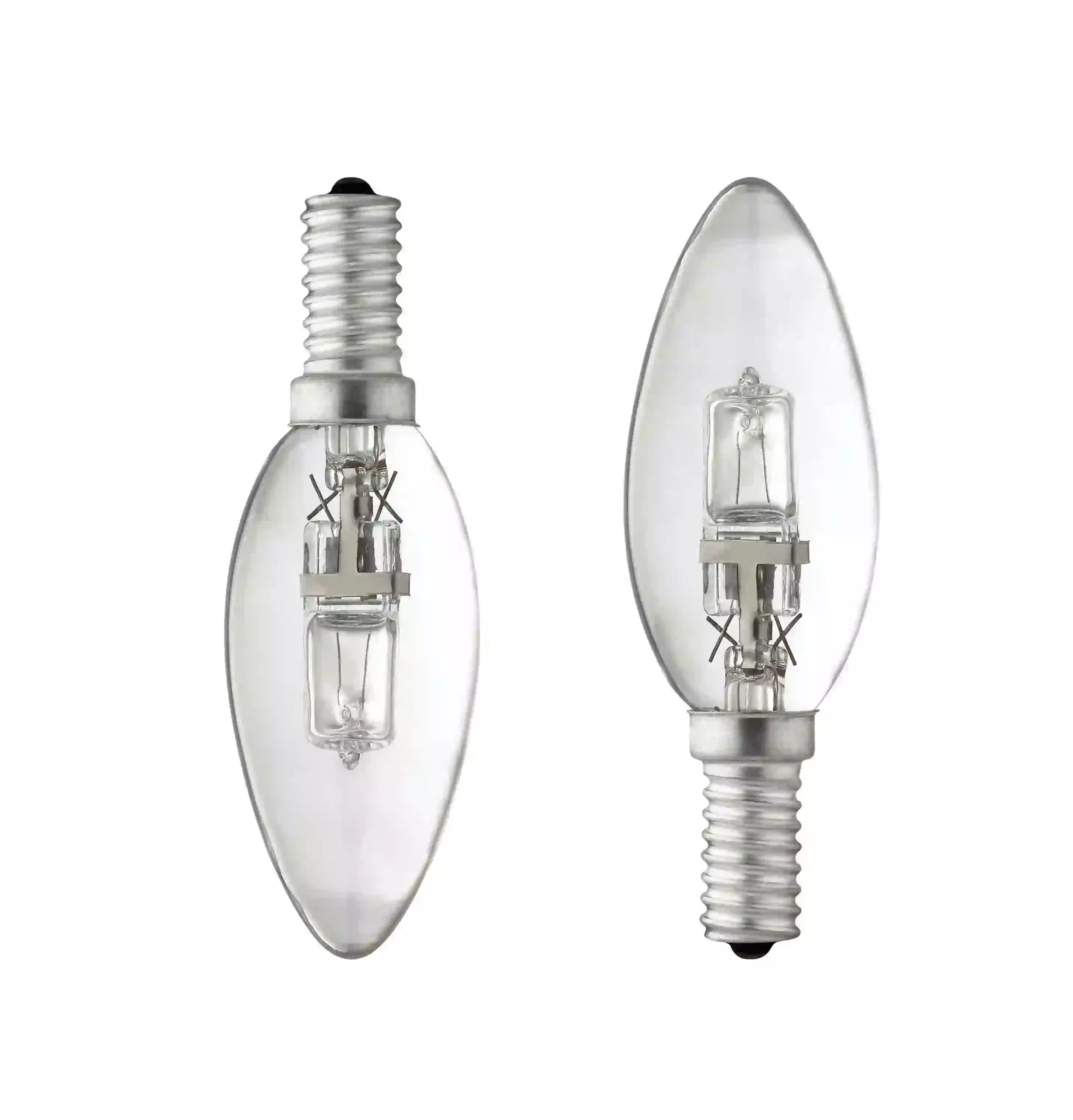 Two Light Bulbs On A White Background